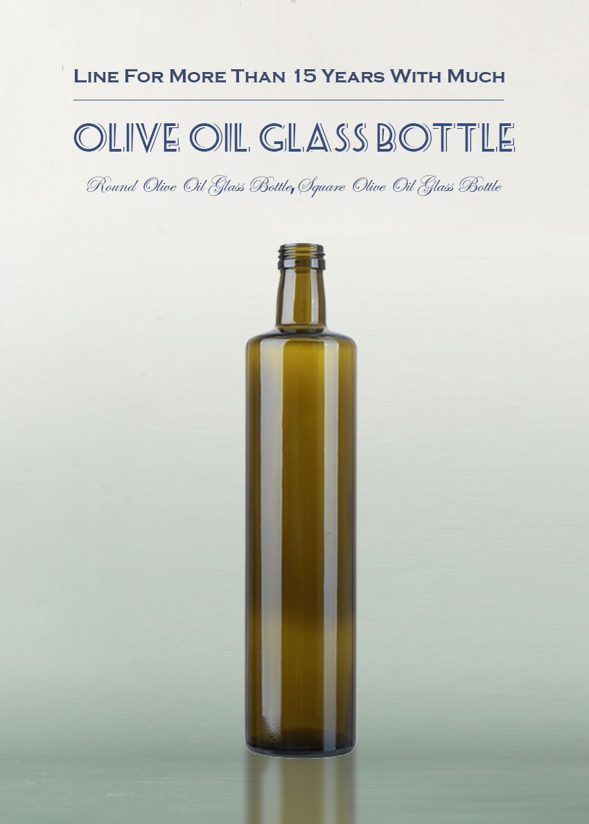 750ML Round Olive Oil Glass Bottle 7719S-2