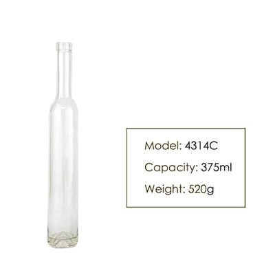375ml Ice Wine Red Wine Glass Bottle 4314C Transparent