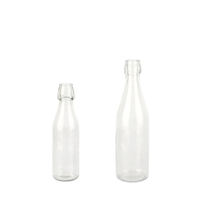 Chear glass beverage bottles with lids wholesale
