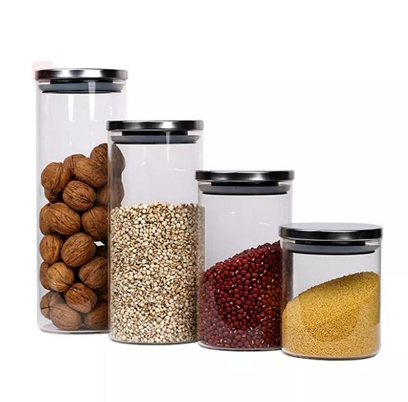 Glass Food Storage Jars with Lids
