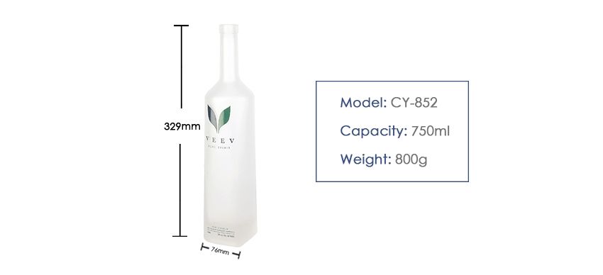 750ml Liquor Glass Bottle CY-852-Product size