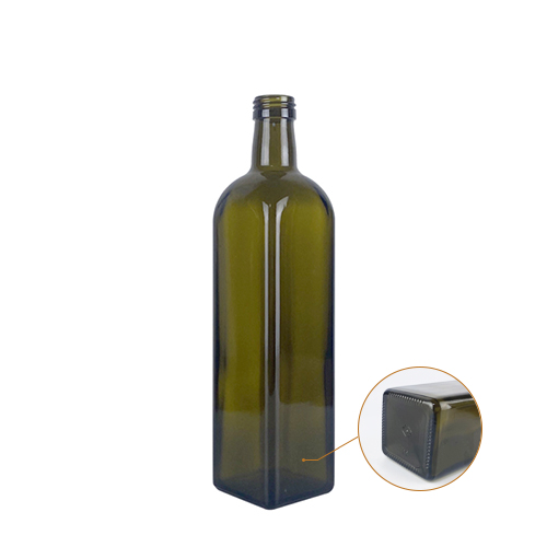 Green Matt Olive Oil Bottle