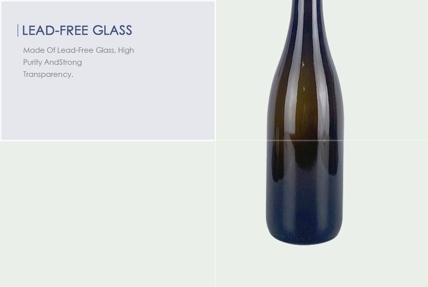Red Wine Bottles Transparent-Lead-Free Glass