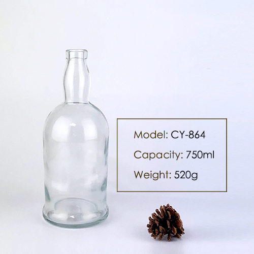 Empty 750ml Gin Glass Bottle