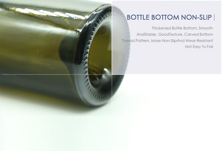 750ml Bordeaux Red Wine Glass Bottle 1725K-Bottle Bottom Non-Slip