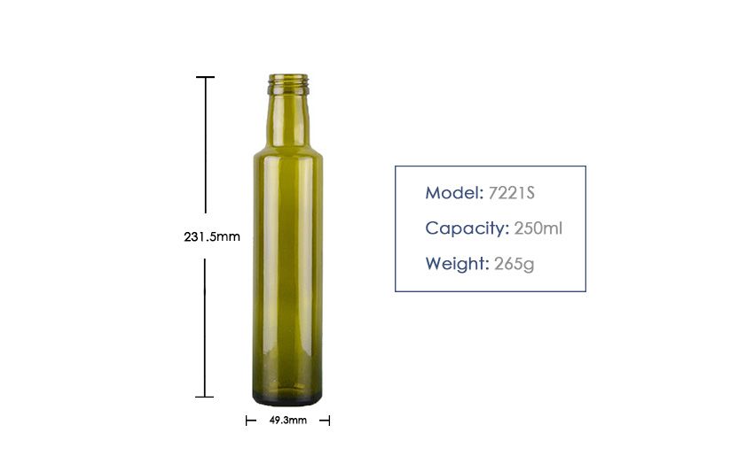 7221S Round Olive Oil Glass Bottle-Product Parameter