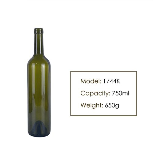 750ml Antique Green Wine Bottles