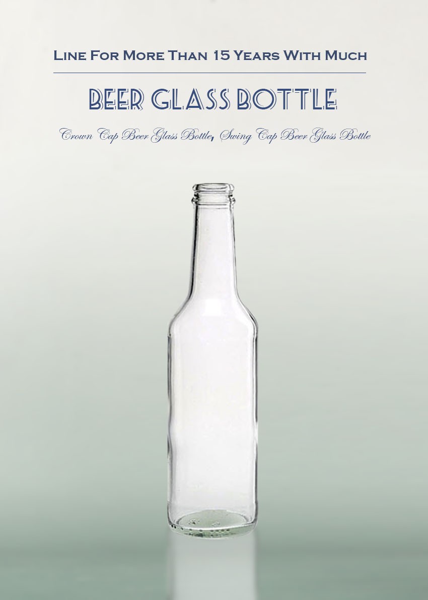 12 oz Clear Beer Bottle with Crown Finish (Clear Case of 24