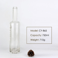Mass production glass liquor bottles with corks