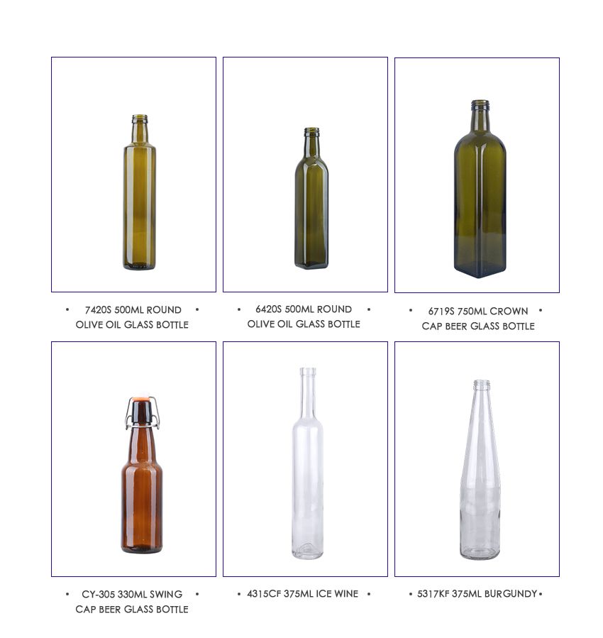 750ML Round Olive Oil Glass Bottle 7719S-Related Products