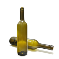 Wholesale 750ml empty glass wine bottles with corks