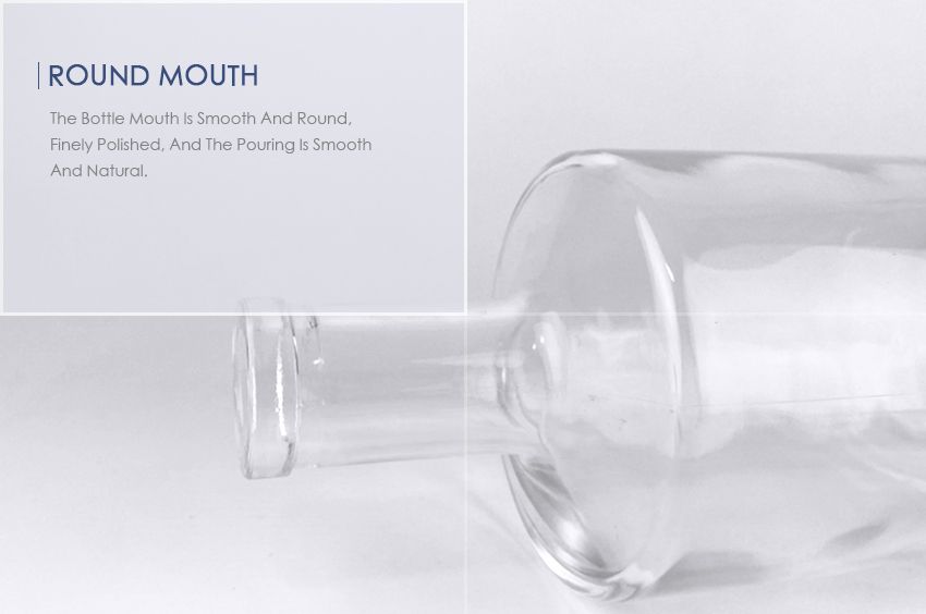 750ml Liquor Glass Bottle CY-842-Round Mouth