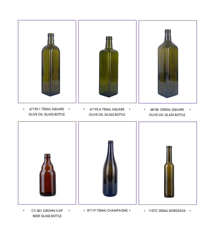 1000ML Square Olive Oil Glass Bottle 6818S-2-Related Products