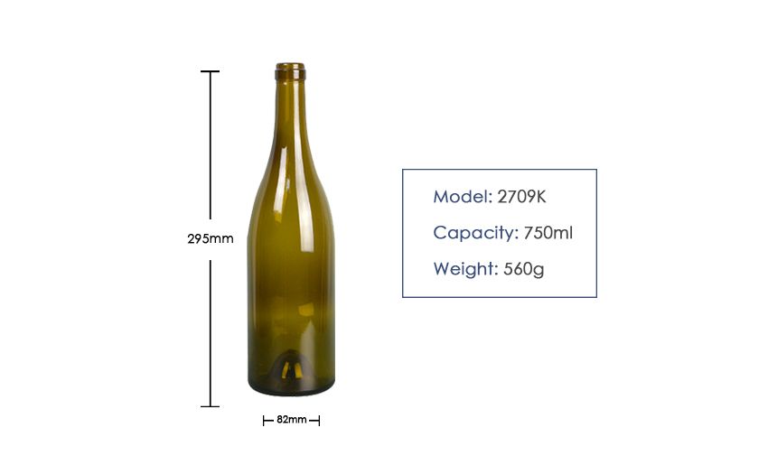 2709K Burgundy Red Wine Glass Bottle 750ml-Product Parameter