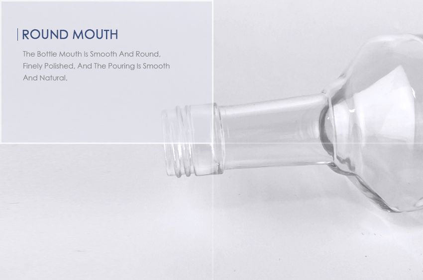 750ml Liquor Glass Bottle CY-845-Round Mouth