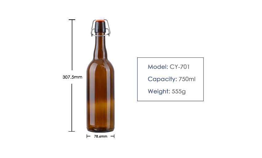 750ml Swing Cap Beer Glass Bottle CY-701-Product Parameter-1