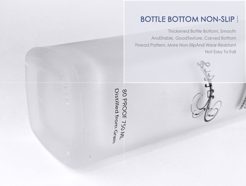 750ml Liquor Glass Bottle CY-851-Bottle Bottom Non-Slip