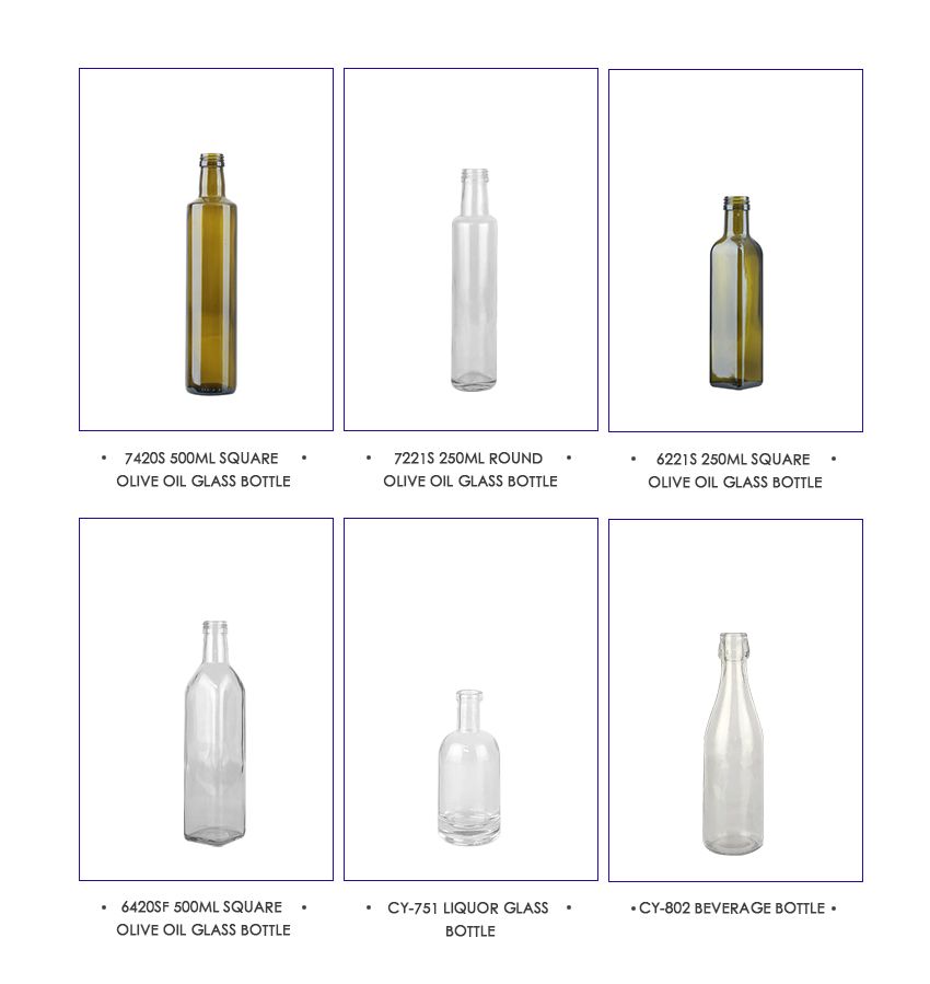 7221S Round Olive Oil Glass Bottle 250ML-Related Products