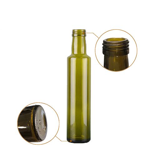 250ml Round Green Olive Oil Bottle 7221S