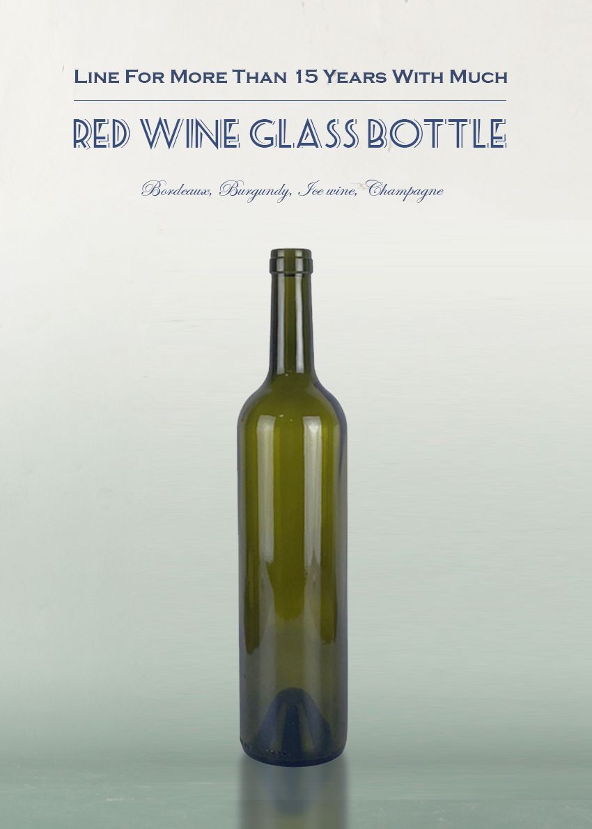 750ml Bordeaux Red Wine Glass Bottle 1744K