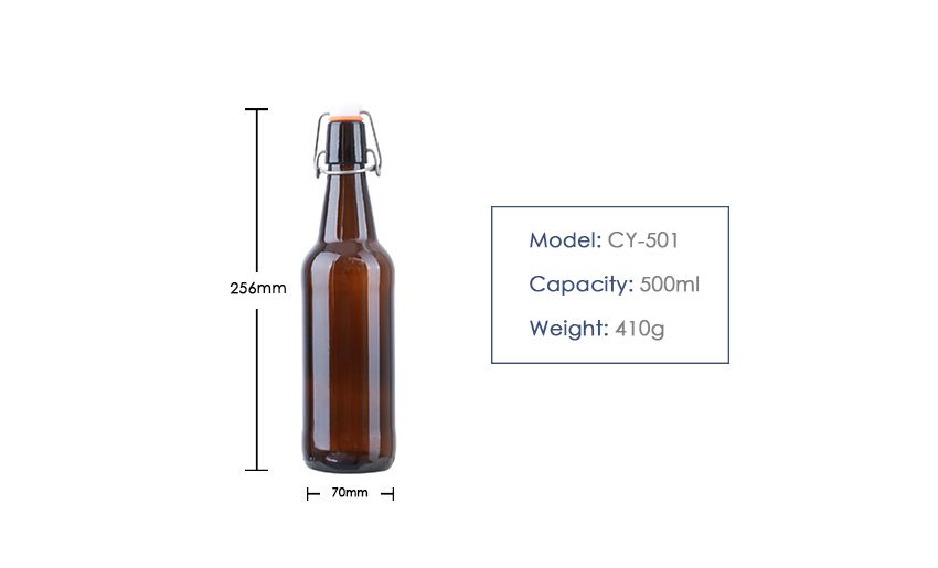 500ml Swing Cap Beer Glass Bottle CY-501-Product Parameter-1