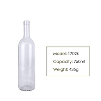 750ml Clear Bordeaux Wine Bottle Wholesale Factories